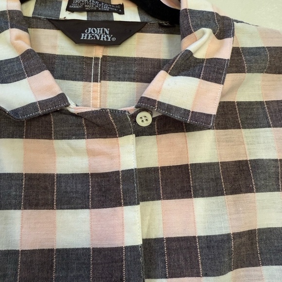 John Henry Women’s Wide Sleeve Double Pocket Button Down Shirt Size Medium - Picture 3 of 6